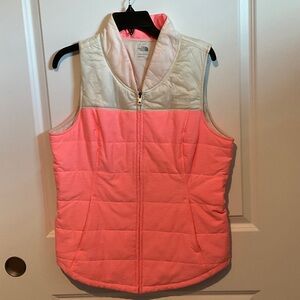 The North Face Pink and Cream Vest